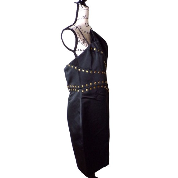🆕 ABS ALLEN SCHWARTZ Satin Strapless Studded Dress 12 - Picture 5 of 9